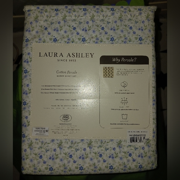Laura Ashley Queen Sheet Set 100% Cotton - Picture 3 of 7